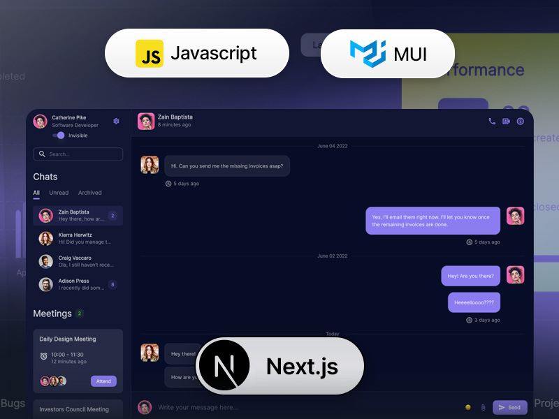 Tokyo Free Black Next.js Javascript Dashboard