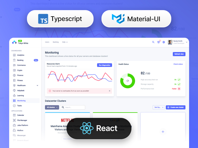 Tokyo White Typescript Dashboard